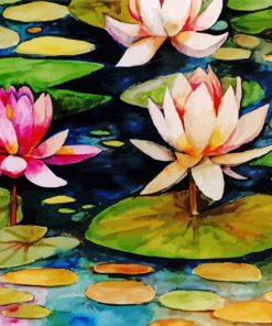 Lily Pondlily Pond Art Paint By Numbers