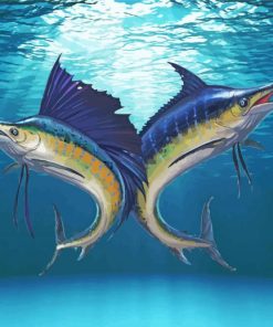 Marlin Fishes paint by numbers