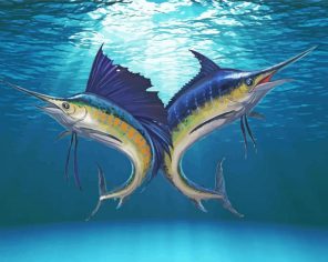 Marlin Fishes paint by numbers