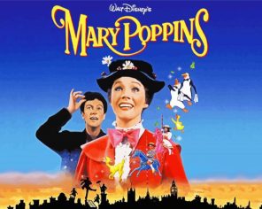 Mary Poppins Poster paint by numbers