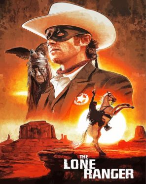 The Lone Ranger Poster Paint by numbers