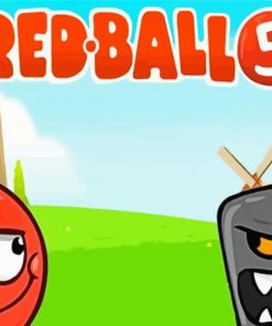 Red Ball 5 Video Game paint by numbers