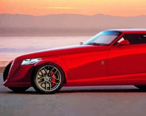 Red Plymouth Prowler paint by numbers
