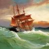 Sailing Ship In Strom Paint By Numbers