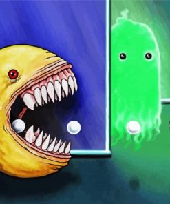 Scary Pacman Art paint by numbers