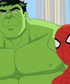 Spiderman And Hulk paint by numbers