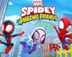 Spidey And Friends Paint By Numbers