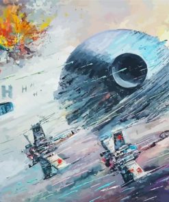 Star Wars Death Star paint by numbers
