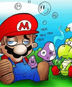 Stoner Mario paint by numbers