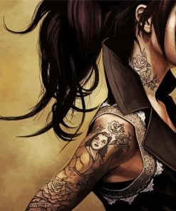 Tattooed Woman paint by numbers