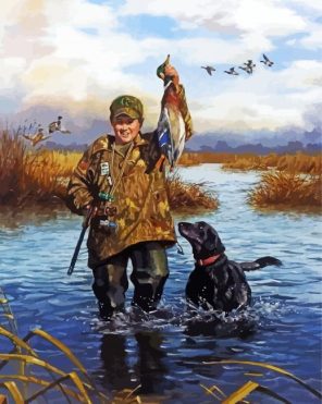 The Duck Hunter paint by numbers