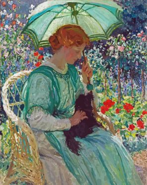 The Green Parasol Art Paint By Numbers