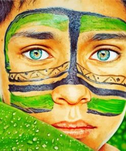 Artistic Tribal Boy Paint By Numbers