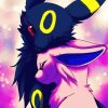 Umbreon And Espeon paint by numbers