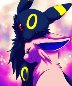 Umbreon And Espeon paint by numbers