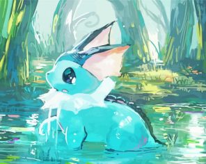 Vaporeon Art paint by numbers