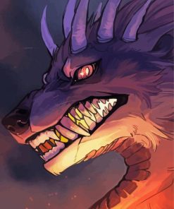 Wolf Dragon Face Paint By Numbers