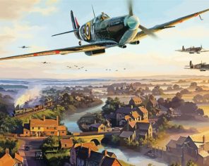 World War II Spitfire Paint By Numbers