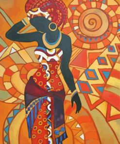 Abstract African Dancer paint by numbers