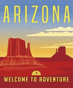 Aesthetic Arizona Poster paint by numbers