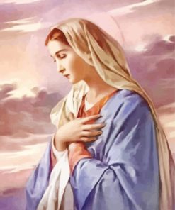 Aesthetic Blessed Mother paint by numbers