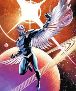 Aesthetic Darkhawk paint by numbers