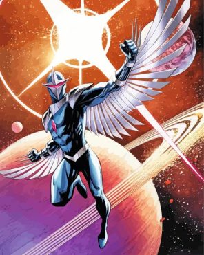 Aesthetic Darkhawk paint by numbers