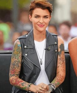 Aesthetic Ruby Rose paint by numbers