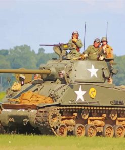 Sherman Tank Military paint by numbers