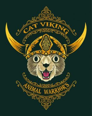 Aesthetic Viking Cat paint by numbers