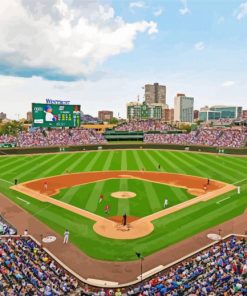 Aesthetic Wrigley Field paint by numbers