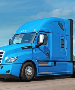 Blue Freightliner Truck paint by numbers