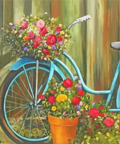 Floral Bicycle Paint By Numbers
