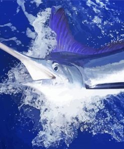 Blue Marlin Paint By Numbers