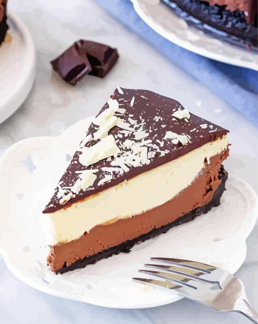 Chocolate Cheesecake paint by numbers