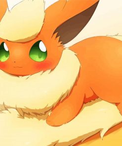 Cute Flareon Pokemon paint by numbers