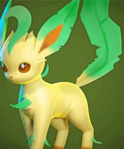 Cute Leafeon paint by numbers