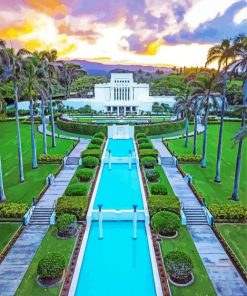Hawaii Temple Paint By Numbers