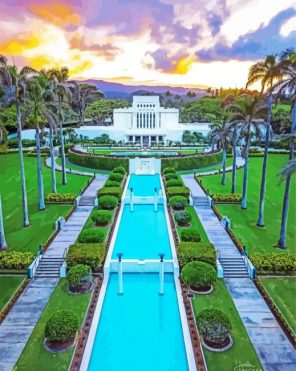 Hawaii Temple Paint By Numbers