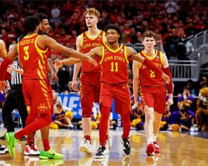 Iowa State Cyclones Basketballers paint by numbers
