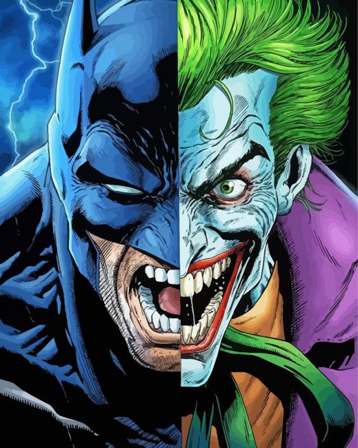 Mad Batman And Joker Paint By Numbers