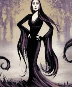 Morticia Illustration Paint By Numbers