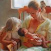 Mother Breast Feeding paint by numbers