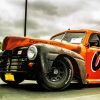 Orange Vintage Race paint by numbers