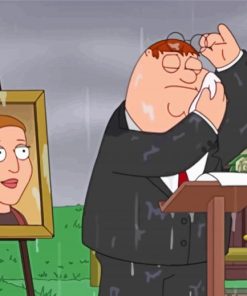 Peter Griffin Crying paint by numbers