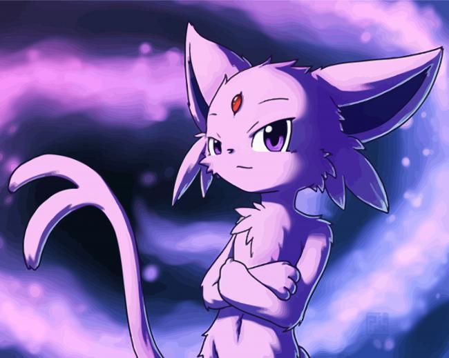 Pokemon Espeon Art paint by numbers