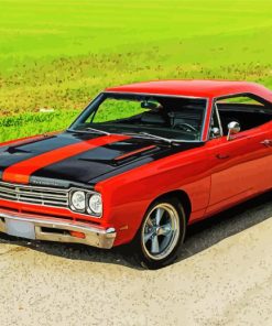 Red 1969 Plymouth Car Paint By Numbers