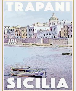 Trapani Sicilia Poster paint by numbers