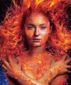 Aesthetic Fire Woman Paint By Numbers