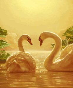 Aesthetic Romantic Swan Paint By Numbers